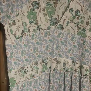 Free People boho floral shirt